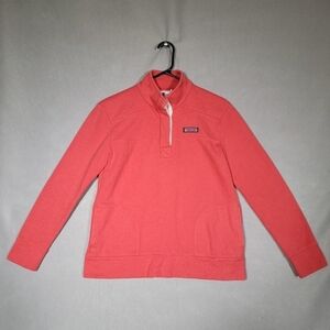 Vineyard Vines Womens Heathered Button Placket Shep Shirt Pullover Size Small